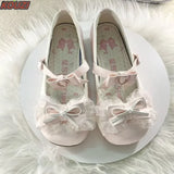 KYLETHOMASW  -  Trend Bow Mary Jane Women Shoes Elegant Temperament Soft Sole Lace Lolita High Heels Beautiful Princess Shoes for Women Tacones