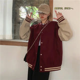 KYLETHOMASW  -  Streetwear Y2K Baseball Jackets Women Oversized Patchwork Bomber Coat Bf Harajuku Preppy Korean Casual All Match Outerwear