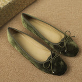 KYLETHOMASW  -  Women's Shoes Round Toe Soft Bottom Loafers Women Comfortable Flats Casual Boat Shoes Bowtie ballerinas shoes Woman