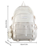 KYLETHOMASW  -  School Bag Aesthetic Students Backbag Large Capacity Knapsack Teenagers Versatile Bookbag Kawaii College Rucksack Daily Backpack
