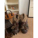 KYLETHOMASW  -  Designer Brand Retro Plus Pile Thickening Increase Thick Soled Snow Boots Women's New Winter Warm Plush Cotton Boots