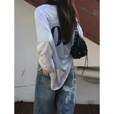 KYLETHOMASW  -  Summer Vintage Harajuku Aesthetic Style Jeans Women's Sweet Casual Calf-Length Pants Y2K Punk Street Baggy Denim Shorts