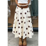 KYLETHOMASW  -  Fashionable Girl Polka Dot Print Skirt Loose and Slimming Hot Girl A Line