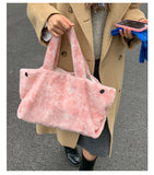 KYLETHOMASW  -  Casual Simple Fluffy Women's Handbags High-capacity Streetwear Shopping Underarm Bag Casual Travel Shoulder Bags Y2k Aesthetic