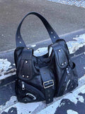 KYLETHOMASW  -  Spicy Girl Motorcycle Bags for Woman Large Capacity Shoulder Bag Tote Bolsos mujer Underarm Sac Femme Crossbady Bolsas Bolsa