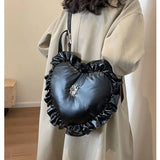 KIylethomasw Sweet Cool Heart Silver Y2k Bag Women High Street Pu Leather Soft Chic Handbag Purse Ladies Retro Casual Bolso Mujer