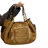 Kylethomasw Gothic Chain Tote Bag Shoulder Bags Canvas Handbag Show Your Unique