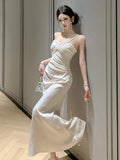 KYLETHOMASW  -  Gown Evening Women Sexy One Shoulder Skinny Maxi Dress Elegant Lady Formal Occasion Party Prom Birthday Vestido Robe Clothes New