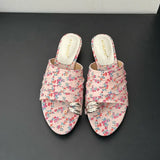 KYLETHOMASW  -  New Summer Wedges Slippers Women Metal Buckle Fashion Fashion Sandals Ladies Comfort Low Heel Leopard Flip Flops Female Slides