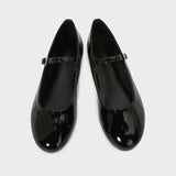 KYLETHOMASW  -  Luxury Brand Patent Leather Round Toe Ballet Flats Women Fashion Shallow Belt Buckle Designer Shoes Elegant Party Dress Shoes