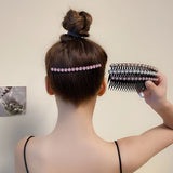 Kylethomasw Handmade Hair Combs Clips Tooth Plastic Hairpin Women Side Twist Comb French Floral Pearl Hairpin Girls Hair Accessories