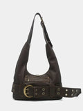 KYLETHOMASW  -  Personality Grunge Vintage Belt Handbags All Match Streetwear Punk Underarm Bag Casual Fashion Ins Shoulder Bags Y2k Aesthetic