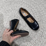 KYLETHOMASW  -  Red Fashion Pleated Women Flat With Shoes Round Toe Casual Female Shallow Footwear Slip On Ladies Mary Janes Flat Shoes New