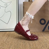 KYLETHOMASW  -  Spring/Summer New Women's Mary Jane Shoes Fashion Bow Shoes Casual Low Heel Dresses Street Style Shoes