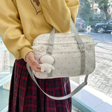 KYLETHOMASW  -  Dot Print Transparent Ita Bag Versatile Crossbady Bolsos Mujer Hand Bags for Woman Square Sac Femme Y2k Bolsas Zipper Bolso