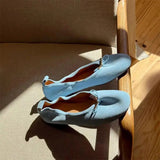 KYLETHOMASW  -  Sweet Bow Ballet Flats Shoes Round Toe Suede Flat Loafers Ladies Soft Comfortable Slip‑on Ballerina Shoes Casual Dress Footwear