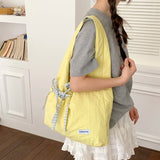 KYLETHOMASW  -  Women Soft Nylon Large Capacity Tote Bag Casual Fashion Hobo Shoulder Purse Summer New Female Simple Trend Y2K Handbags