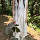 KYLETHOMASW  -  Women's Korean Dongdaemun design back lace dress + ruffled patchwork shorts two-piece set