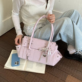 KYLETHOMASW  -  Women's PU Leather Rivet Star Handbag Sweet Cool Niche Aesthetic Daily Street Shoulder Tote Bag New Handbags and Purses