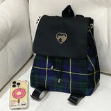 KYLETHOMASW  -  Spice Girl Plaid Backpack Casual Large Capacity Sweet Y2K College Style All-match Backpacks
