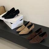 KYLETHOMASW  -  Street Style Pointed Toe Women Pumps Fashion Thin Low Heels Shoes Elegant Party Prom Dress Zapatos De Mujer