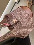 KYLETHOMASW  -  Leopard Print Bag Shoulder Bags Double Sided Tote Bolsos mujer Large Capaci Bolsa Commuter Bolso Korean Style New Sac Femme