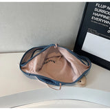 KYLETHOMASW  -  Korean Casual Stripesd Canvas Bag for Women 2025 New Large-Capacity Shoulder Tote Bag Double-Sided Commuter Armpit Bag