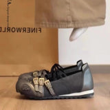 KYLETHOMASW  -  Autumn New Woman Causal Shoes Fashion Korean Style Soft Bottom Anti-slippery Versatile Princess Trend Catwalk Single Shoes