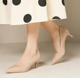KYLETHOMASW  -  5cm Stilletos High Heels Dress Shoes Ladies Red/Nude Pumps Women Patent Leather Tacones Wedges Femme Office Gift Shoes Wedding