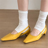 KYLETHOMASW  -  New Women Sandal Shoes Fashion Shallow Slip On Slingback Sandals Flat Heel Dress Sexy Pumps Shoes