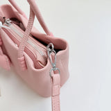 KYLETHOMASW  -  Women Mini PU Leather Tote Bag Female New Cute Crossbody Bags Lady Fashion Luxury Solid Color Simple Handbags and Purses