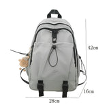 Kylethomasw  -  Fashion High-capacity Waterproof Nylon High School Mochila Travel Girls Bookbag for Boys Schoolbag Men Black Rucksack Laptop Bag