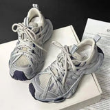 KYLETHOMASW  -  Platform Soled Lace Up Women Sneakers 2025 New Fashion Comfortable Soft Sports Shoes Outdoor Casual Couple Running Shoes