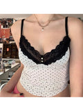 Kylethomasw  Woman Basic Camisole Vintage Tank Elegant Top Sweet Crop All-match Tops Sexy Halter Hot Top Gyaru Corset Top Ballet Core