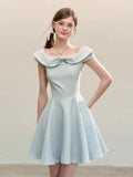 KYLETHOMASW  -  Summer Fashion Mini Dress Women Slim Fit Elegant Short Sleeves A Line Dresses French Chic Female Casual Sweet Cute Ladies Dress