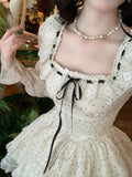 KYLETHOMASW  -  Princess Style Cake Dresses Spring Autumn Style Waist Thin Sweet Hottie Long Sleeve College Style Dress Vestido