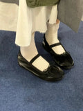 KYLETHOMASW  -  Rarely-seen ballet shoes for women - new style with bow ties and satin fabric Mary Jane flats with flat soles, single shoes.