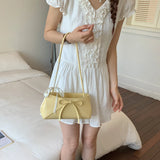 KYLETHOMASW  -  Women's Small PU Leather Shoulder Bag New Trend Solid Color Underarm Tote Bag Female Fashion Sweet Casual Dating Handbags