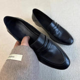 KYLETHOMASW  -  Fashionable Versatile Women's Pumps 2025 Spring Autumn Retro Casual Loafers Men's Round Toe Office Work Shoes Zapatillas