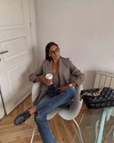 KYLETHOMASW  -  England Double Breasted Casual Blazer Mujer Women Blazers Ins Fashion Blogger Retro Plaid Blazer WomenAnd Jackets