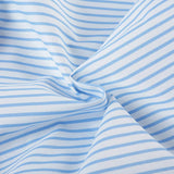 KYLETHOMASW  -  French Casual Suit Women's Summer Blue Striped Off Shoulder Top Low Waist Shorts Two-piece Set Fashion Female Clothes