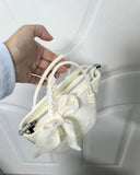 KYLETHOMASW  -  Retro White Handle Messenger Bag Women Silk Ribbon chic Large Capacity Bucket Bag Ladies Casual Crossbody Bags Aesthetic