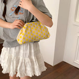 KYLETHOMASW  -  Women Polka Dot Soft Fabric Cloud Shoulder Bag Chain Crossbody Bags New Trend Casual Daily Fashion Handbags and Purses