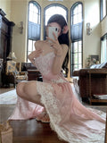 KYLETHOMASW  -  Sweet Princess Party Dress for Women Elegant Spaghetti Strap Princess Birthday Prom Vestidos Summer Slim Waist Female Robe New