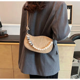 Kylethomasw Niche Design Small Shoulder Bag Women's 2024 Spring New Trendy Versatile Small Square Bag Fashion Pearl Tide Shoulder Bag