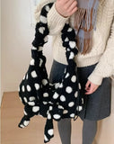 KYLETHOMASW  -  Plush Dot Bag Crossbady Tote Bolsos mujer Shoulder Bags for Woman Commuter Sac Femme Large Capaci Bolsas Underarm Bolsa