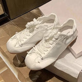 KYLETHOMASW  -  New Womens Shoes Sweet Retro Lace Casual Shoes for Woman Exquisite Round Head Sneakers Fashion Designer Shoes Zapatos Mujer