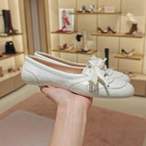 KYLETHOMASW  -  New Womens Shoes Fashion Genuine Leather Casual Shoes for Woman Exquisite Ballet Shallow Flat Shoe Designer Shoes Zapatos Mujer
