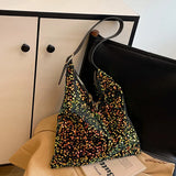 KYLETHOMASW  -  Sparkling Sequin Large Tote Bag Fashion Trendy Elegant All-Match Shoulder Bag Casual Large Capacity Handbag
