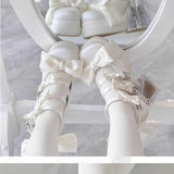 KYLETHOMASW  -  Japanese Vintage Elegant Lolita Style High Heels Women Sweets Cute Round Head Bow Satin Mary Jane Shoes Harajuku Y2k Pink Pumps